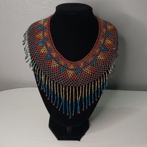 Artisan brown/blue/yellow Necklace